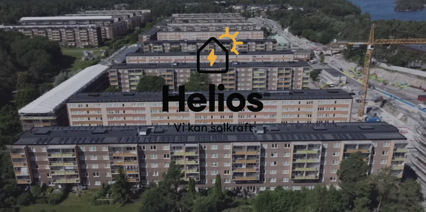 Solcellsinstallation på flerbostadshus